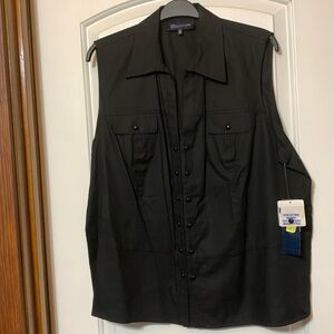 NWT Jones New York black cotton vest